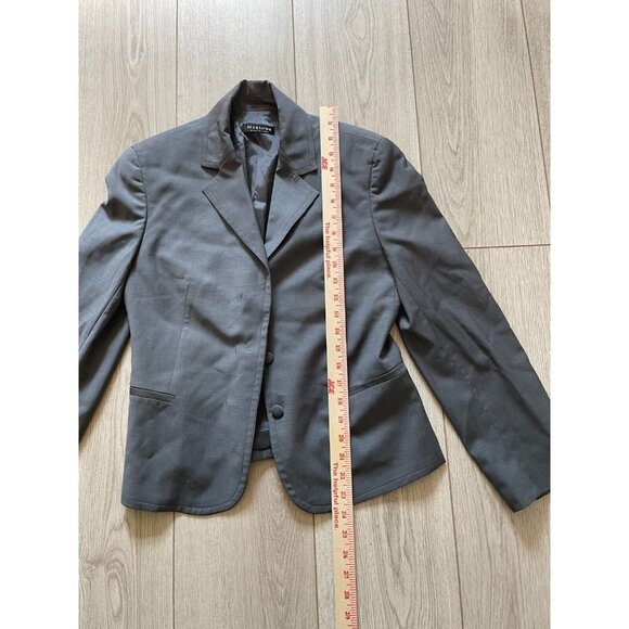 Marlowe Italy Two Piece Wool Pant Suit Set Women's Size 40 Gray Jacket & Pants - Picture 4 of 12